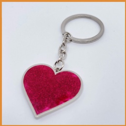 Metal Heart Key Tag