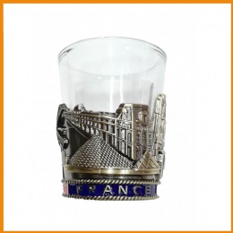 Souvenirs Shot Glass With Curved Emblem