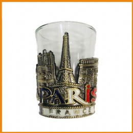 Souvenirs Shot Glass With Curved Emblem