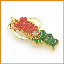 Portugal Map Key Ring